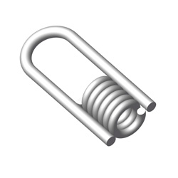 STRAIGHT COIL LOOP 1/2''X4'', PLATED (150/CTN)