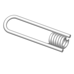 STRAIGHT COIL LOOP 3/4''X6'' IN 0.44'' DIAMETER, PLATED