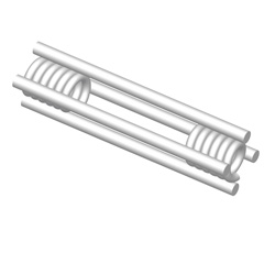 COIL TIE 4 STRUTS 1-1/4''X8'' PLATED