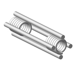 COIL TIE 4 STRUTS 1''X8'' PLATED