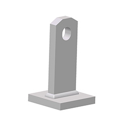 PLATE ANCHOR, SQUARE BASE, 8T 5-3/8" GALVANIZED