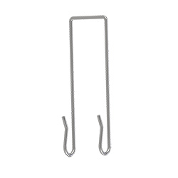 V HANGER 1/8" WIRE DIA. 5-1/4" L X 1-5/8" W WITH 1/2"X1-1/2" HOOK IN 304SS